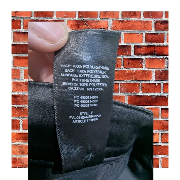 NWT Babaton Aritzia Wide Leg Flare Black Faux Leather Pants Size 10 - Picture 12 of 12